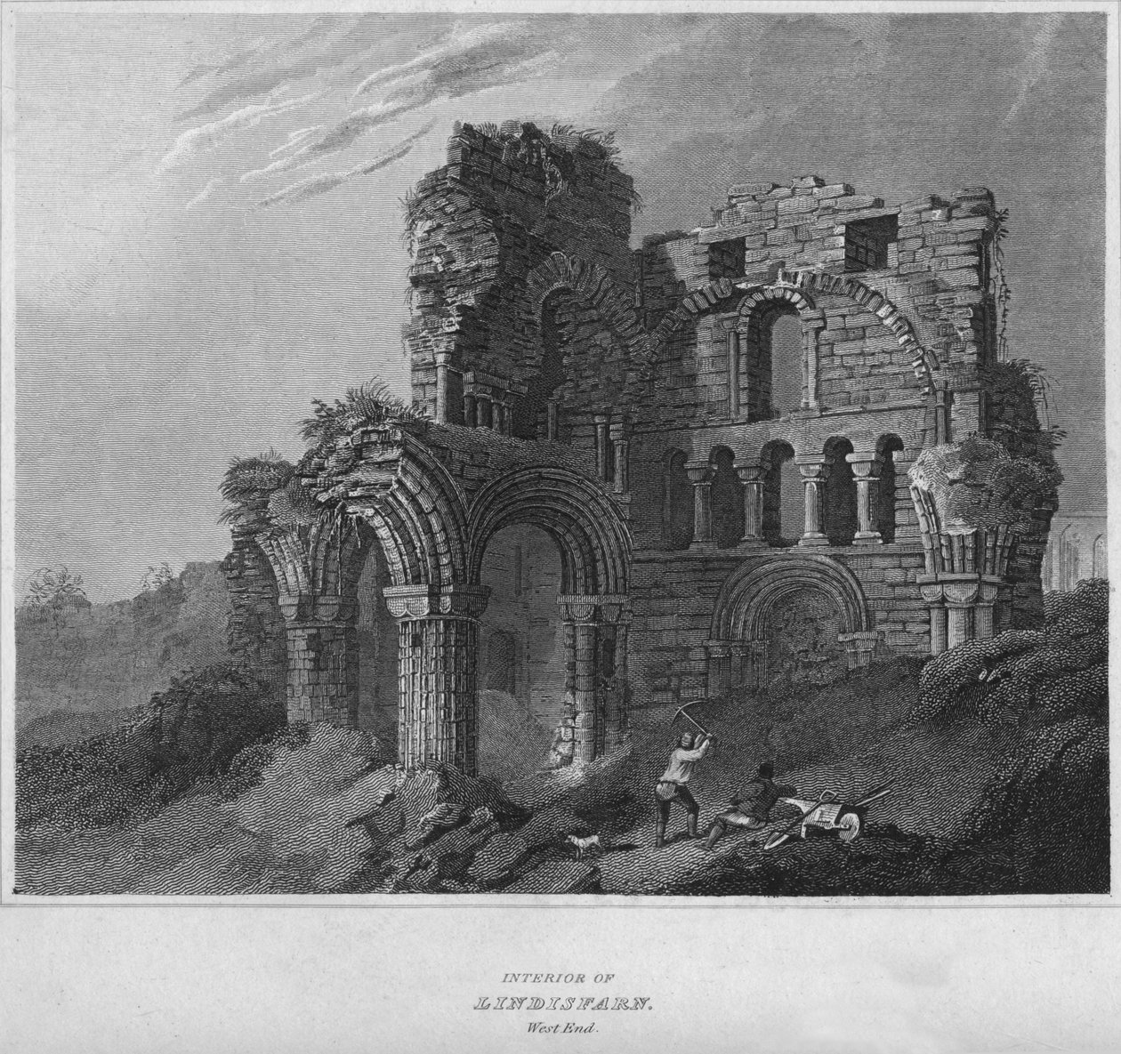 Interno di Lindisfarn. West End, 1814 da John Greig