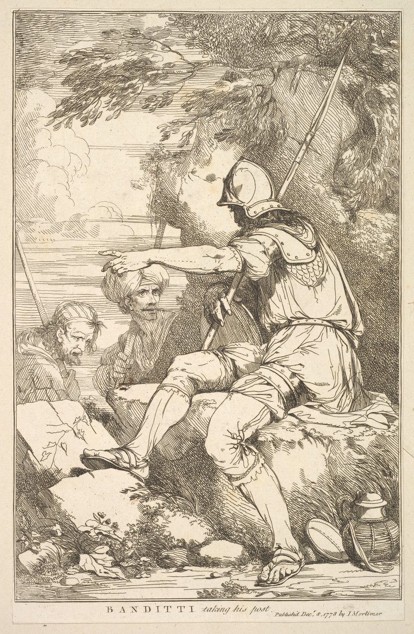 Banditi che prendono posizione da Quindici incisioni dedicate a Sir Joshua Reynol da John Hamilton Mortimer