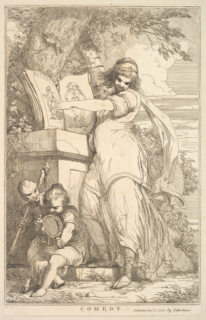 Commedia da Quindici Incisioni Dedicata a Sir Joshua Reynolds, 8 dicembre 1778 da John Hamilton Mortimer