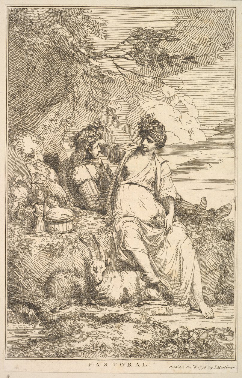 Pastorale da Quindici incisioni dedicate a Sir Joshua Reynolds, 8 dicembre 1778 da John Hamilton Mortimer