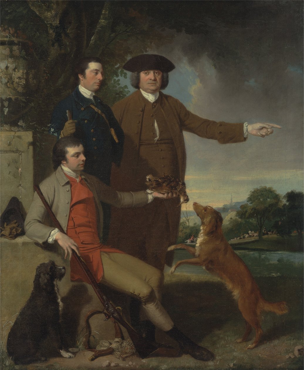 Autoritratto con padre e fratello, c.1760-62 da John Hamilton Mortimer