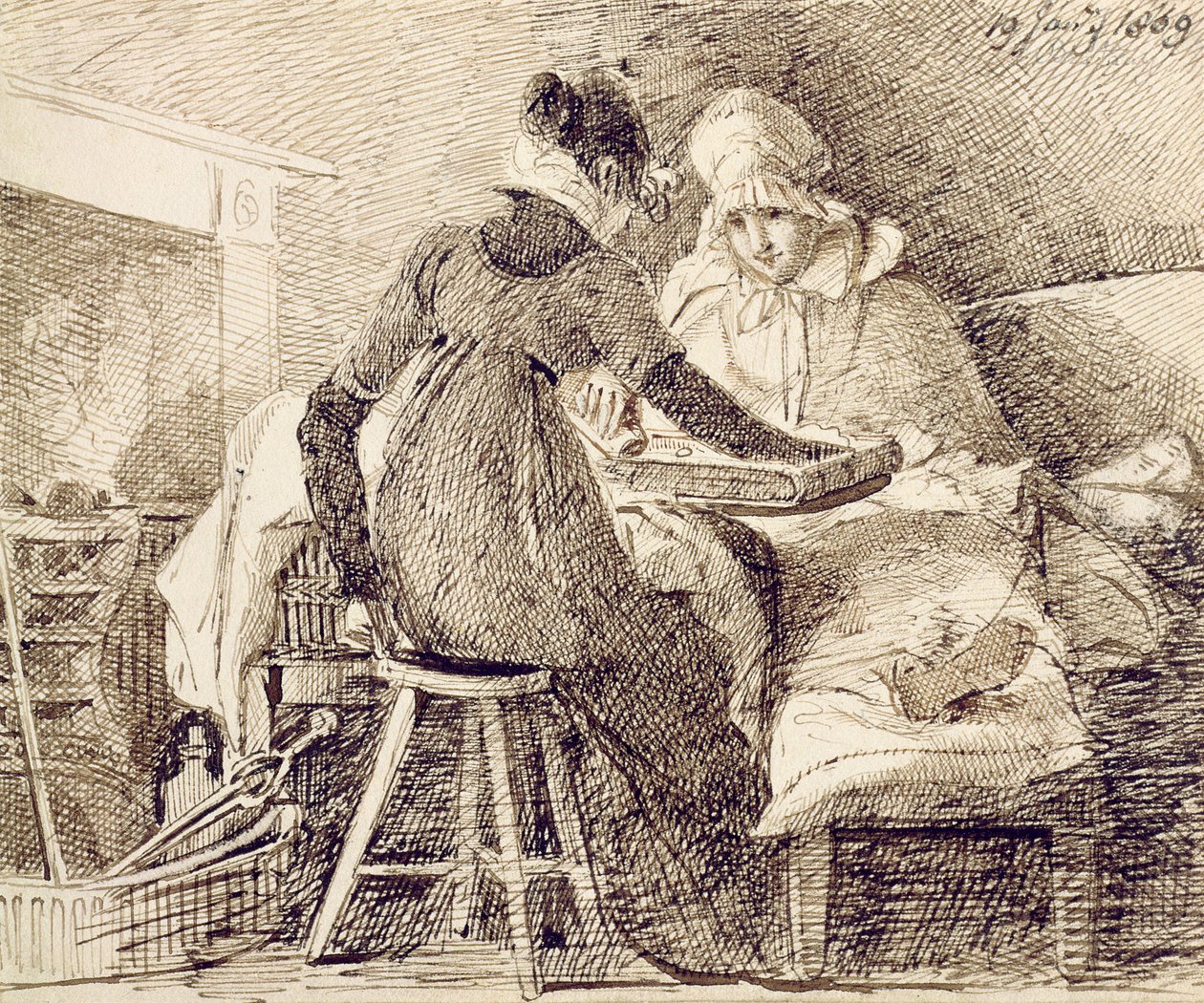 Una partita a backgammon, 19 gennaio 1809 da John Harden