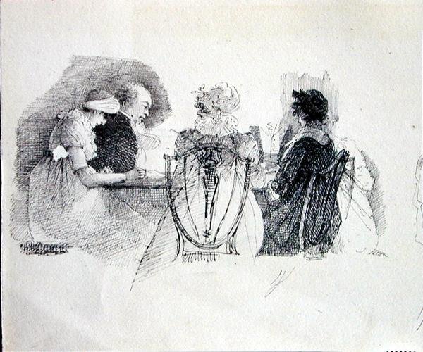 Una riunione a tavola (dettaglio) da John Harden