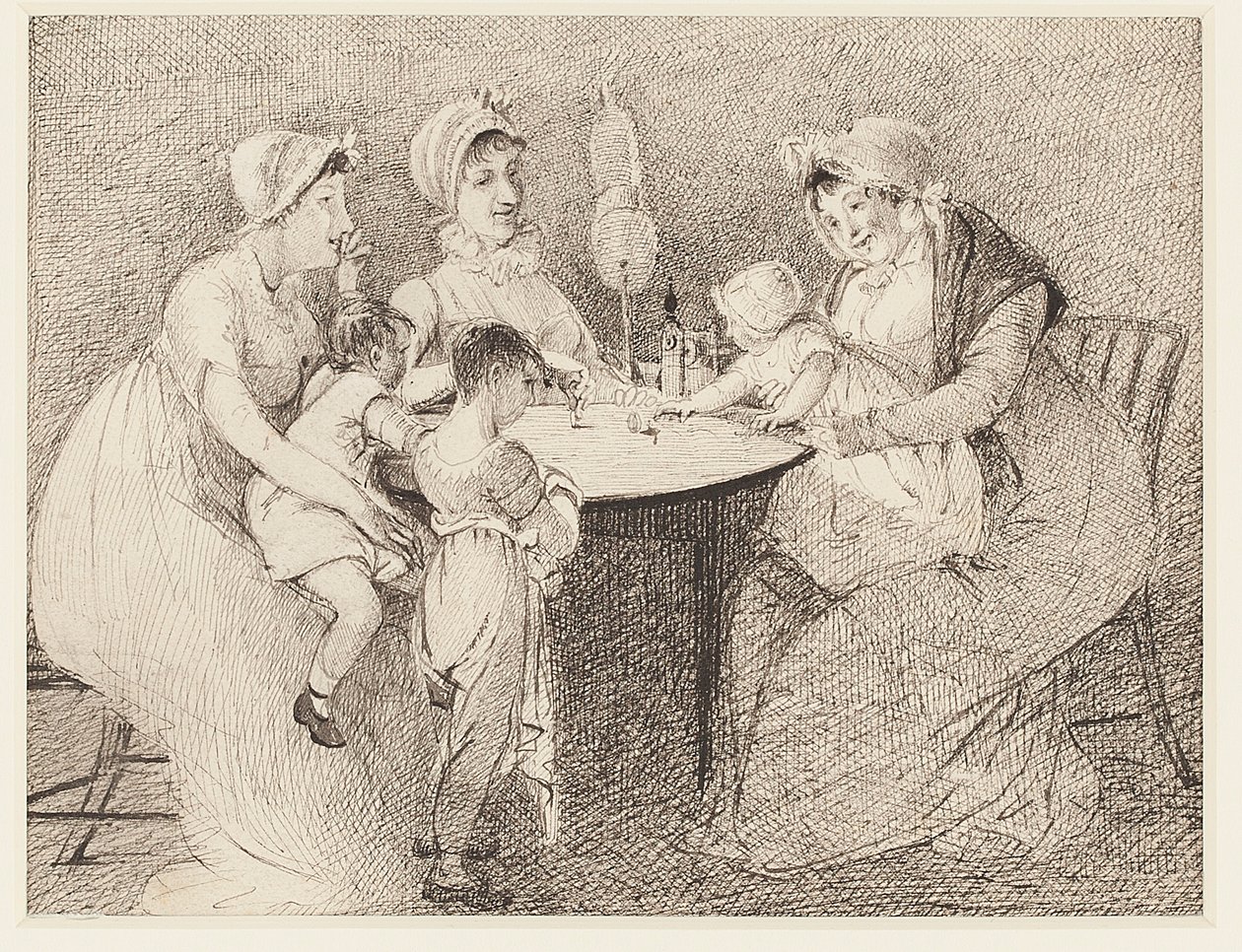 Gioco di filatura di un bambino, 1807 da John Harden