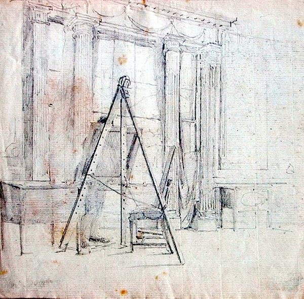 Un artista al suo cavalletto da John Harden