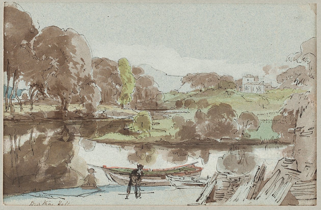 Brathay Hall da Est, Distretto dei Laghi, Cumbria, 1810 da John Harden