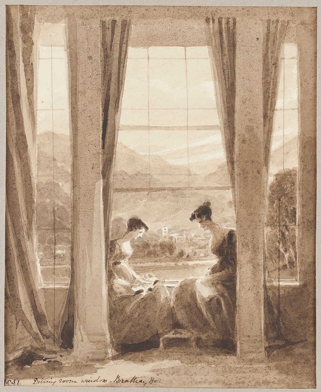 Finestre del salotto, Brathay Hall da John Harden