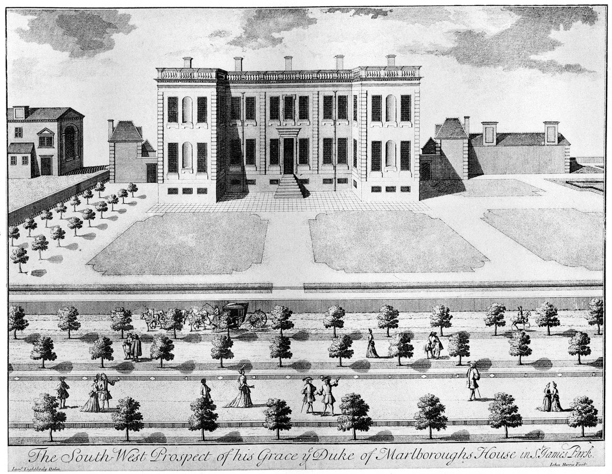 Marlborough House da sud-ovest, XVII secolo, 1908 da John Harris