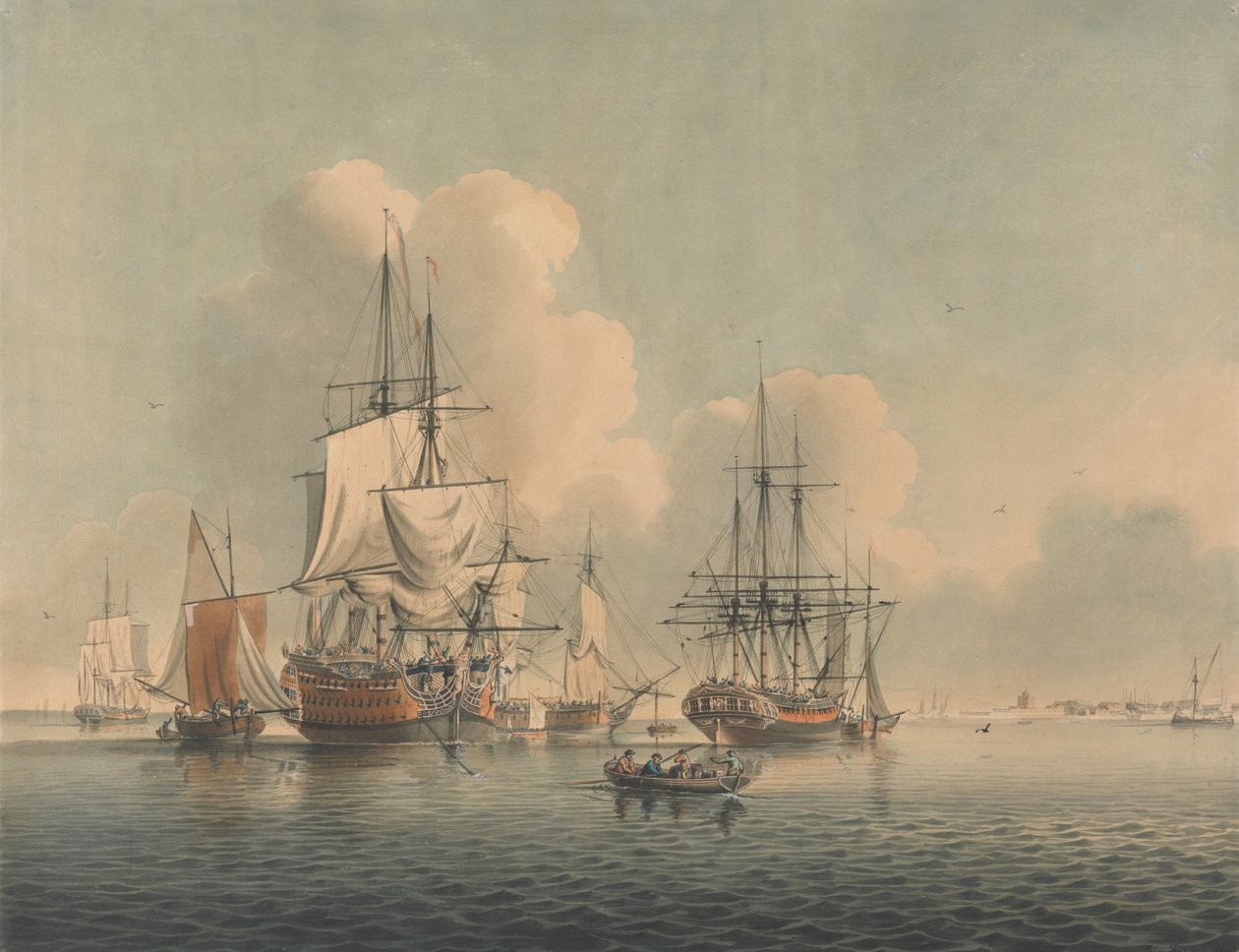Navi da guerra al largo di Sheerness da John Harris