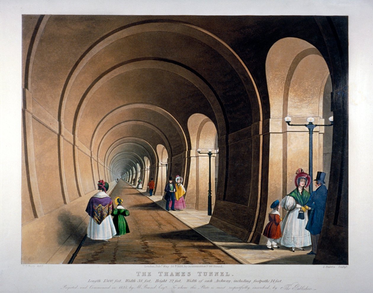 Tunnel del Tamigi, Londra, 1835 da John Harris