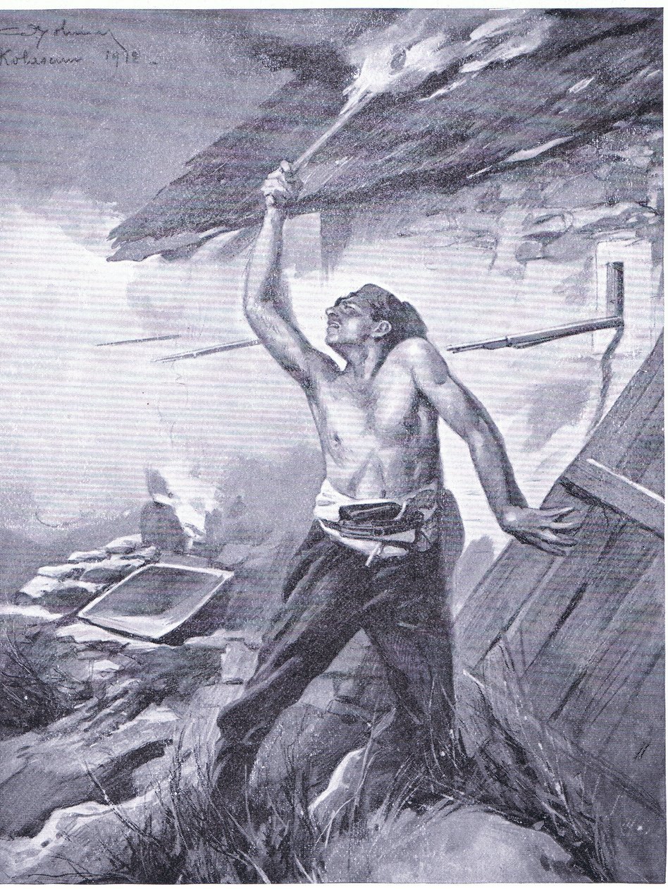 Un incidente di frontiera dalla guerra dei Balcani del 1912, da Hutchinson