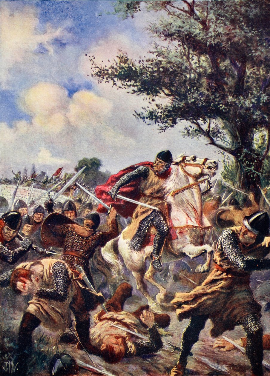 La battaglia di Bouvines, 1214, illustrazione da 