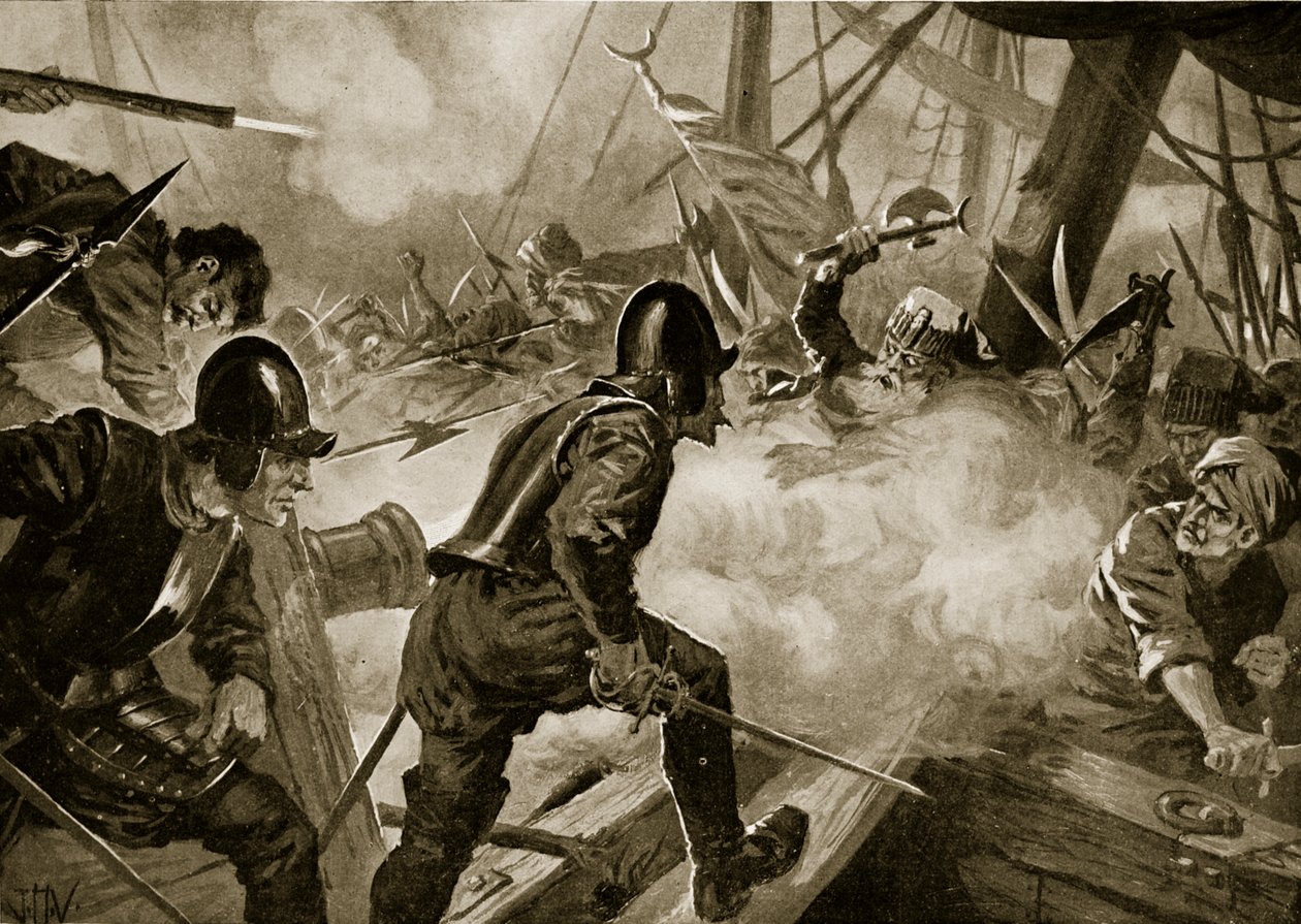 La battaglia di Lepanto, illustrazione da 