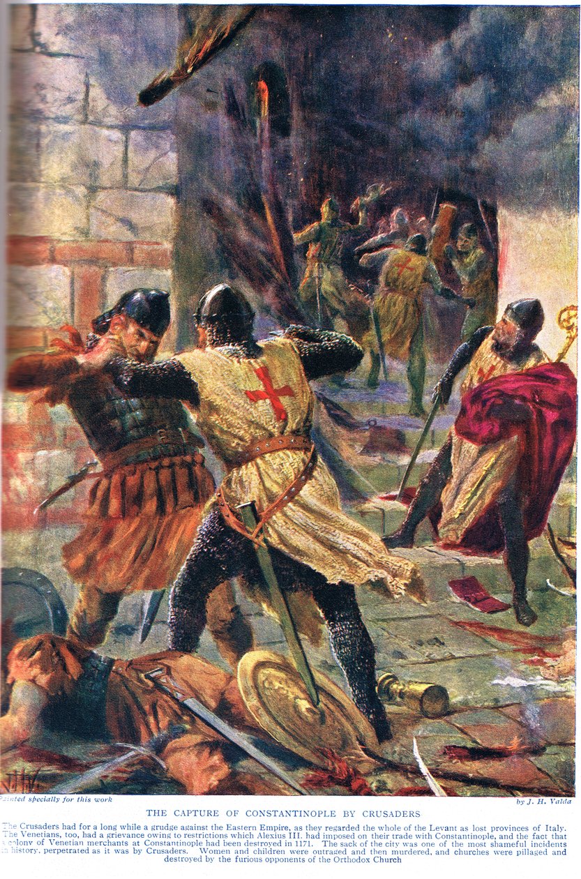 La cattura di Costantinopoli da parte dei crociati da John Harris Valda