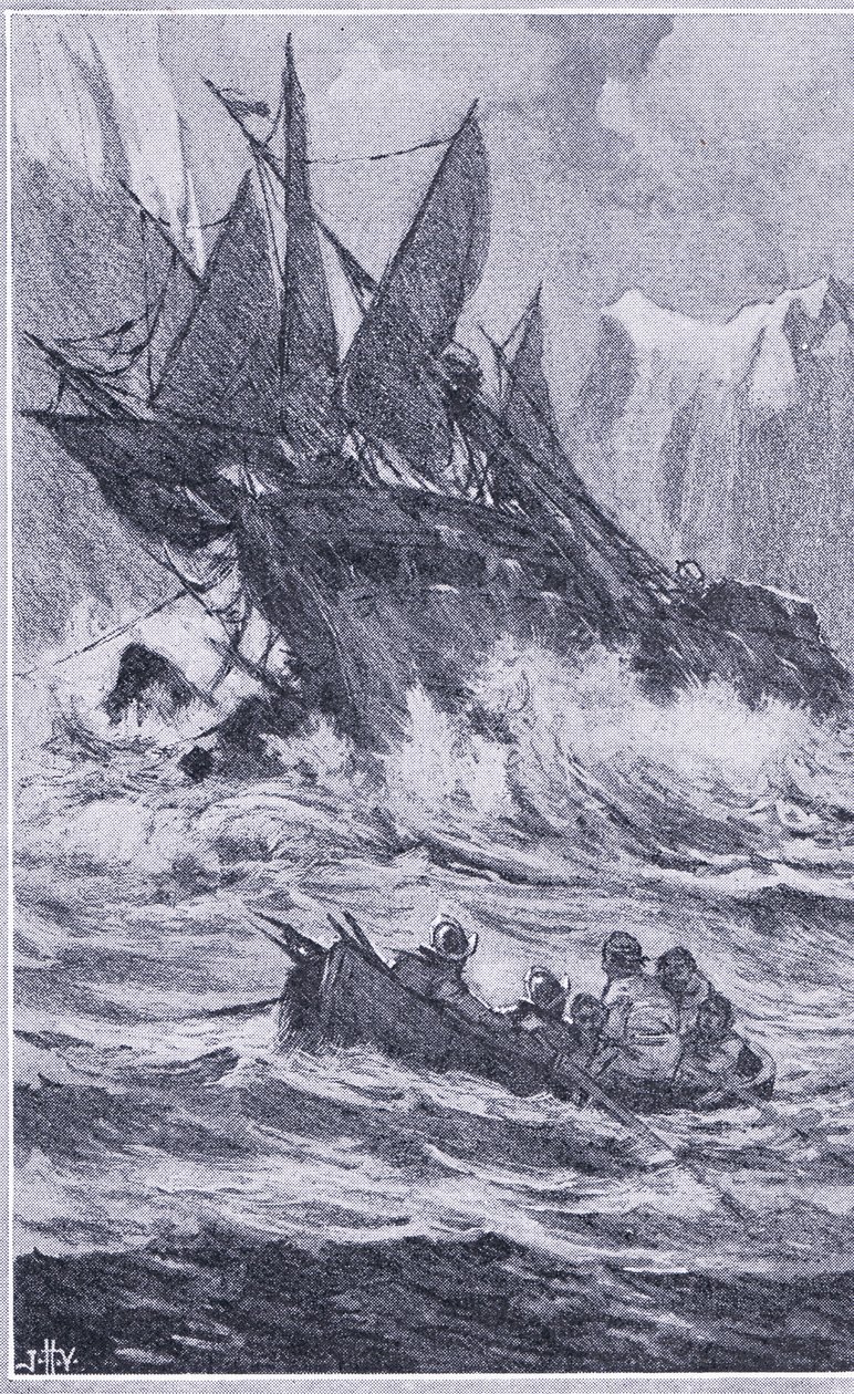La Vittoria completò il primo viaggio intorno al mondo nel settembre 1522, Newnes Pictorial Knowledge pubblicato da Newnes, c.1950s da John Harris Valda