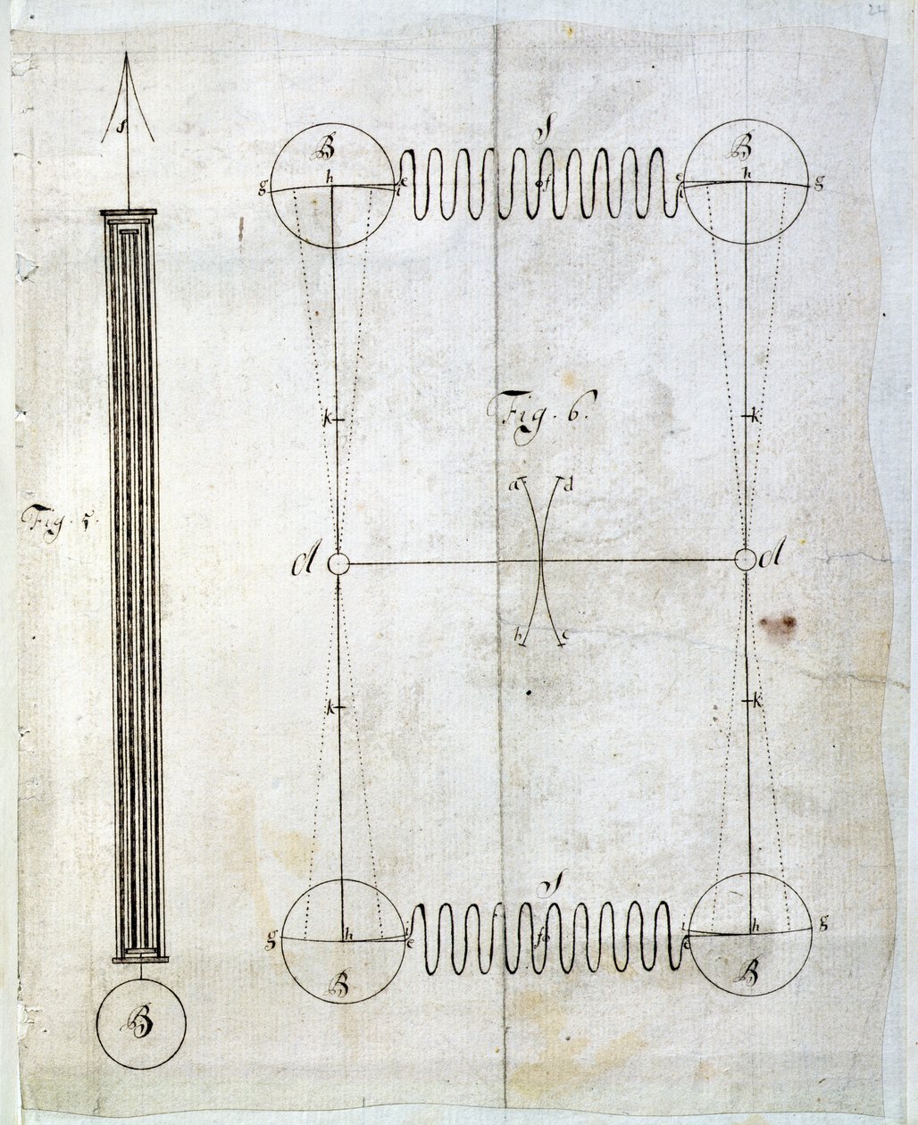 Pendolo a griglia progettato per la costruzione di orologi di precisione a cassa lunga da John Harrison