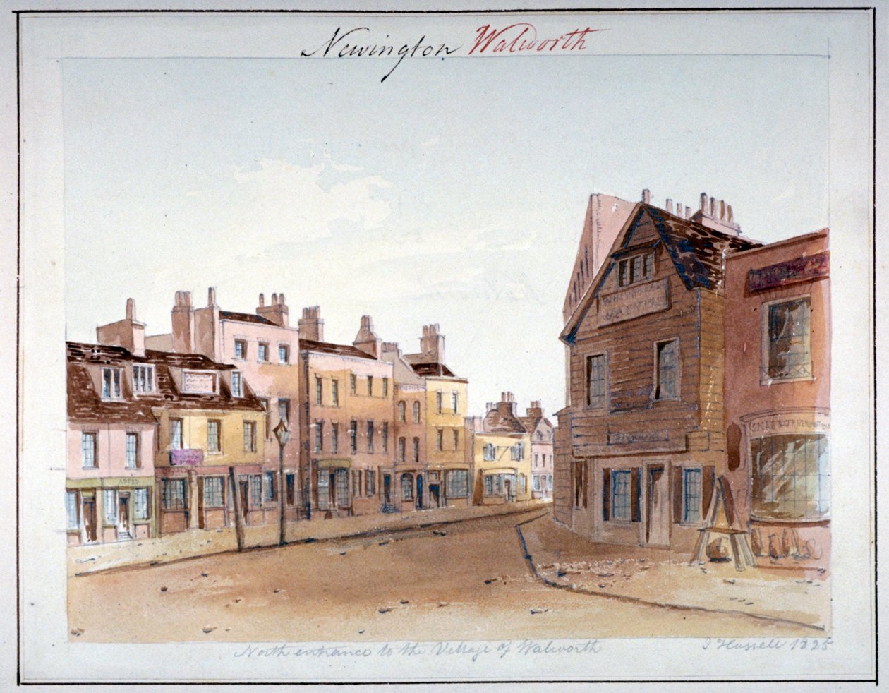 Veduta del villaggio di Walworth, Southwark, dall