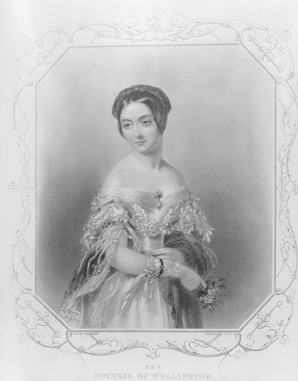 Elizabeth Wellesley, Duchessa di Wellington, incisa da William e Francis Holl da John Hayter