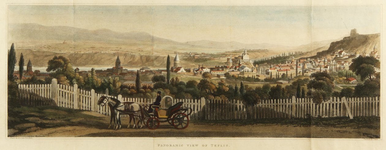 Vista panoramica di Tiflis, 1827 da John Heaviside Clark