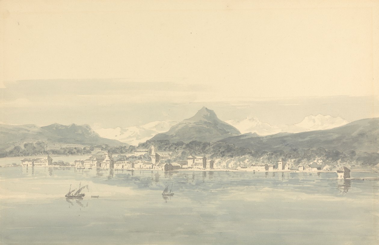 Una città sul lago di Ginevra da John Henderson