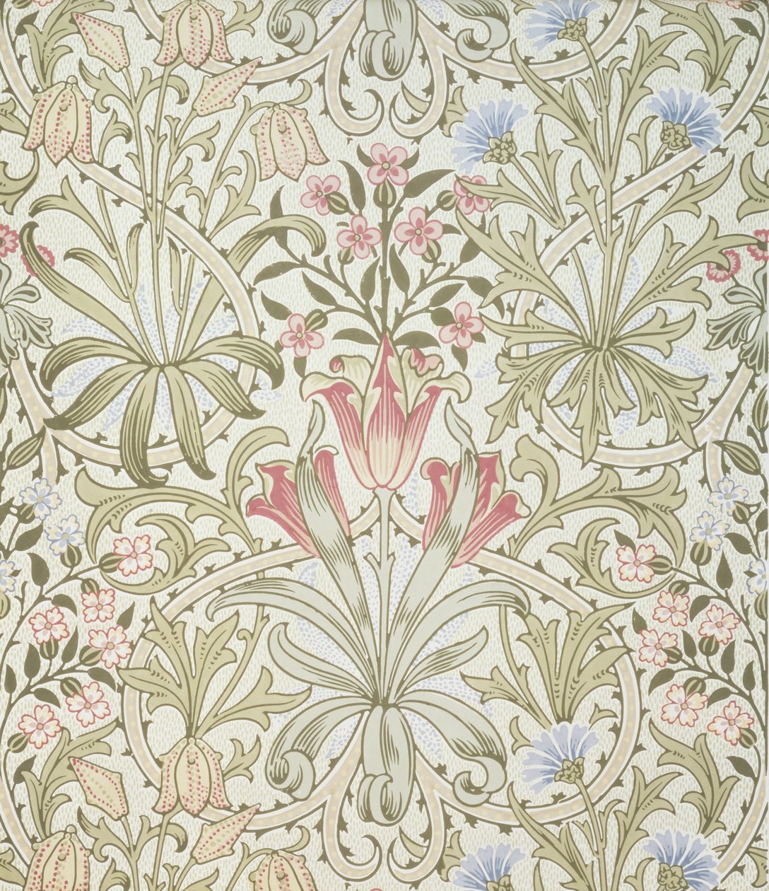 Carta da parati persiana, disegnata da John Henry Dearle per Morris and Company da John Henry Dearle