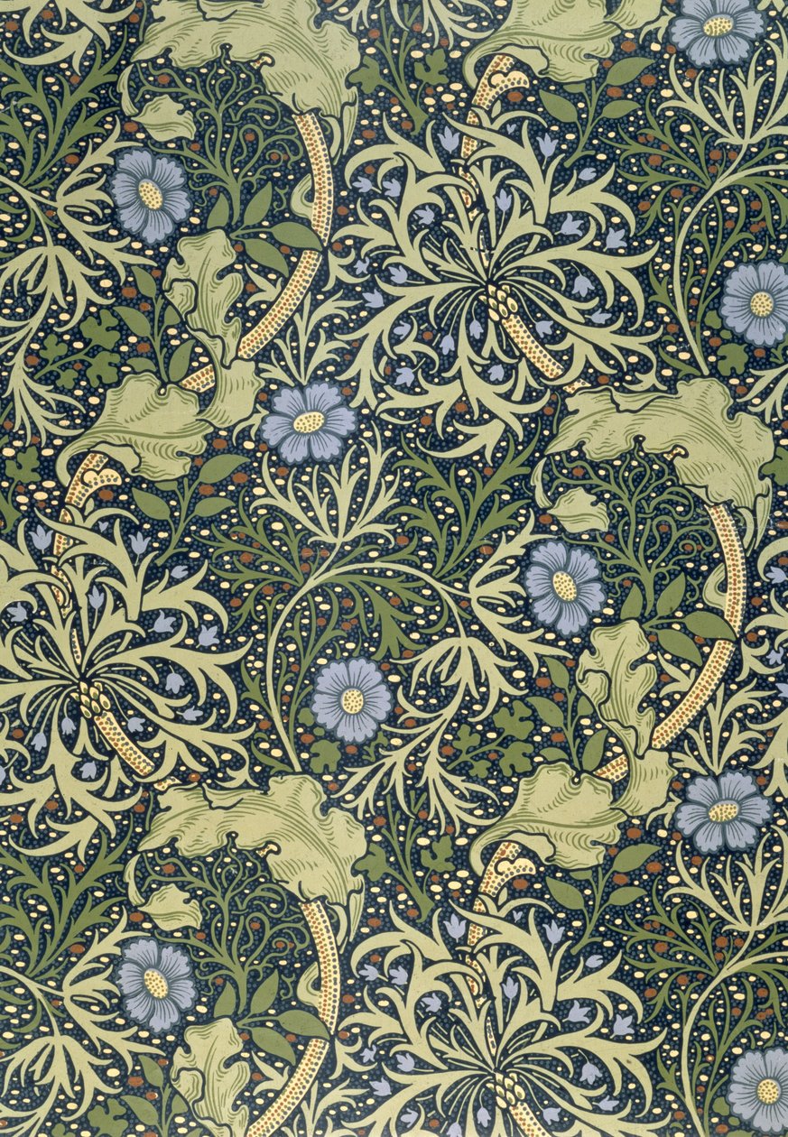 Carta da parati con alghe, disegnata da John Henry Dearle (1860-1932) per Morris and Company, 1901 da John Henry Dearle