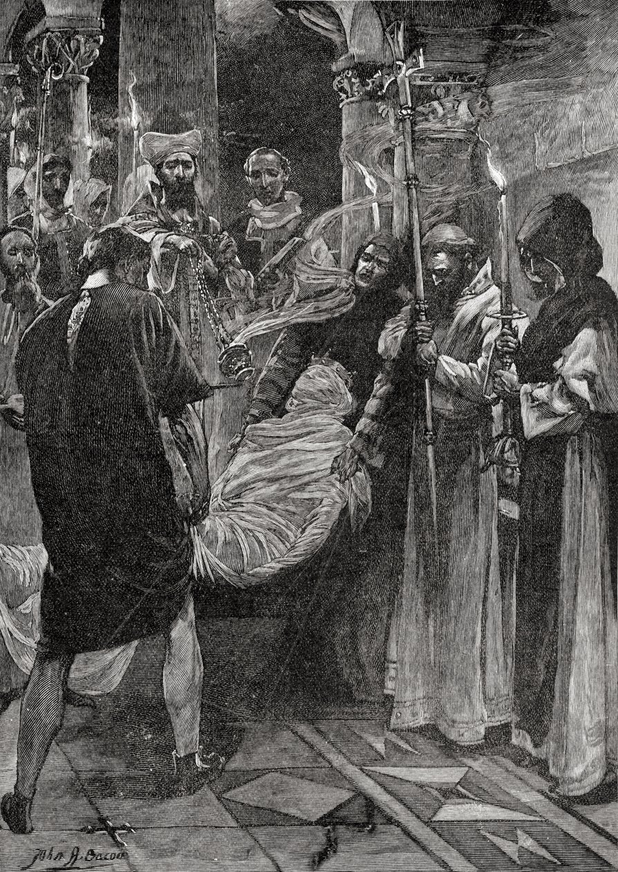 La sepoltura del re Ethelbert del Kent, dal libro 