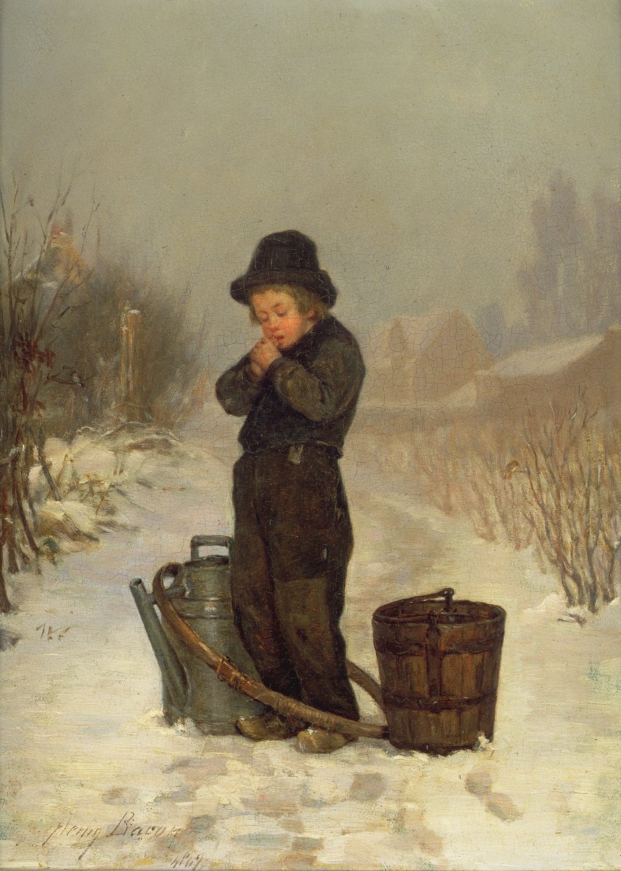 Scaldandosi le mani, 1867 da John Henry Frederick Bacon