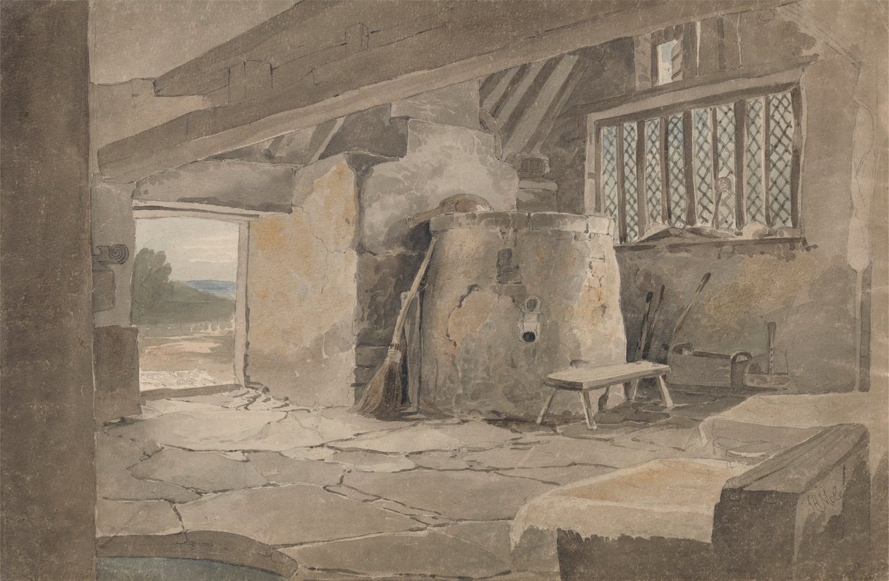 Studio di un interno di cottage da John Henry Mole