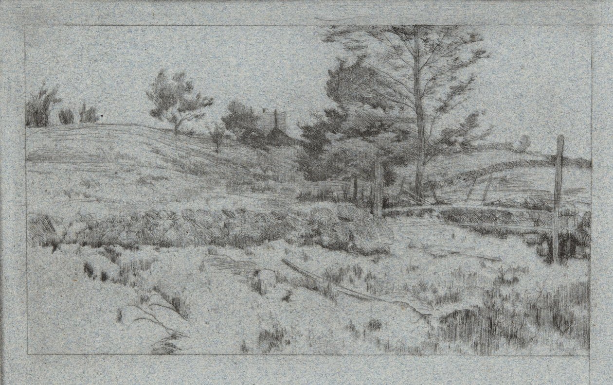 Paesaggio con Muro di Pietra da John Henry Twachtman