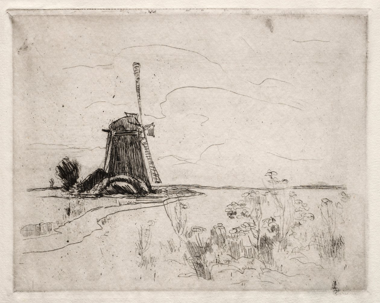 Mulino e erbacce, Olanda da John Henry Twachtman