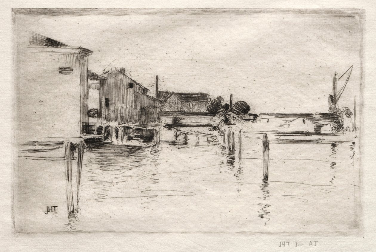 Il molo, Bridgeport, Connecticut da John Henry Twachtman