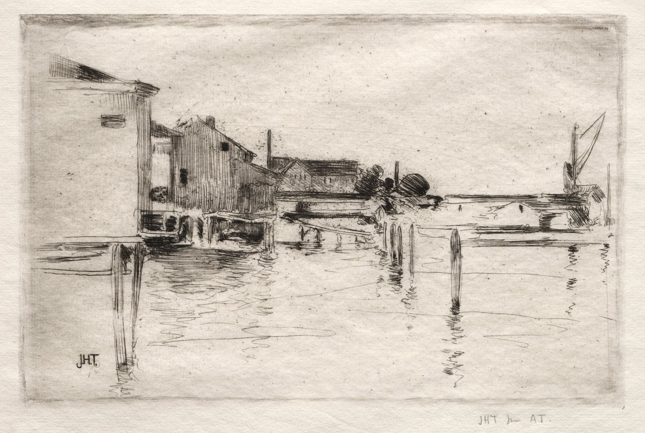 Il molo, Bridgeport, Connecticut da John Henry Twachtman