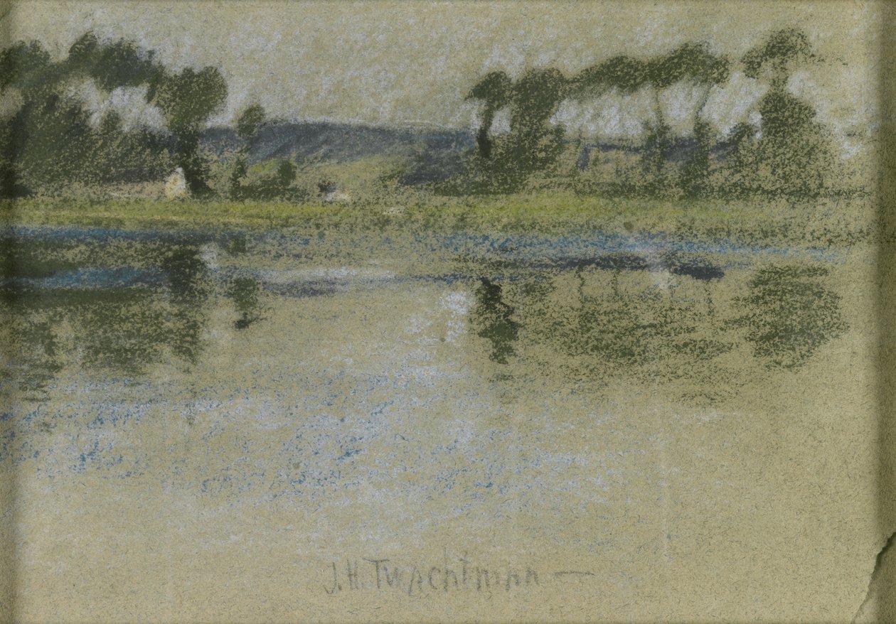 Alberi attraverso il fiume da John Henry Twachtman