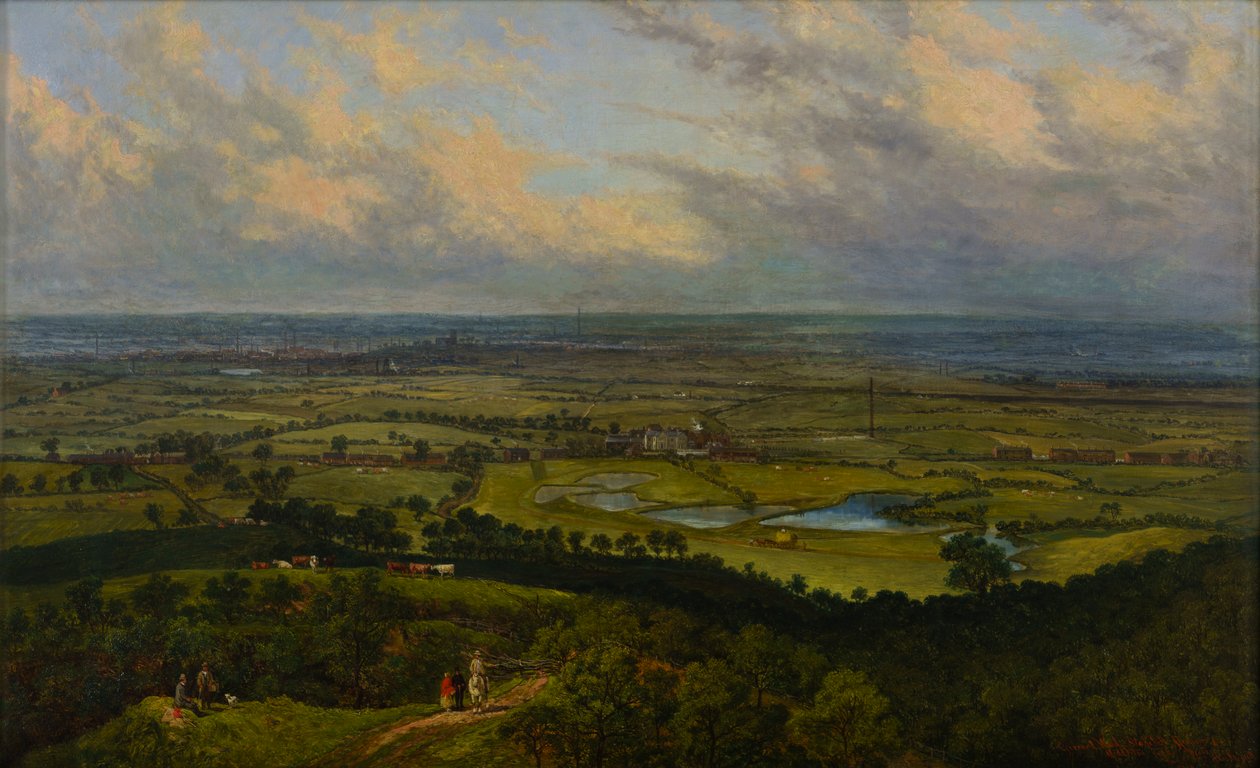Veduta di Gerrard Wood da Tandle Hill, con Middleton in lontananza da John Holland