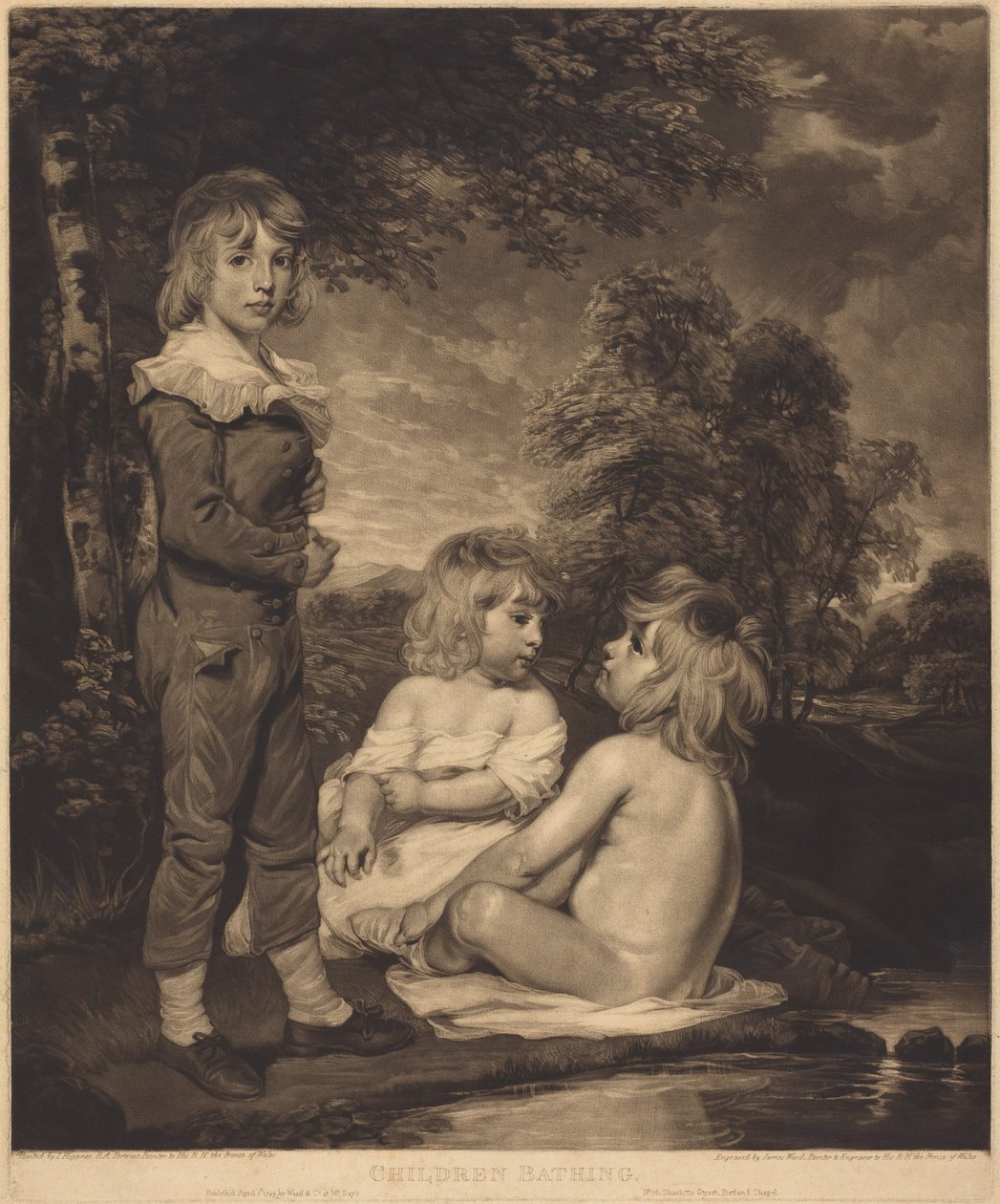 Bambini che fanno il bagno (I bambini Hoppner) da John Hoppner