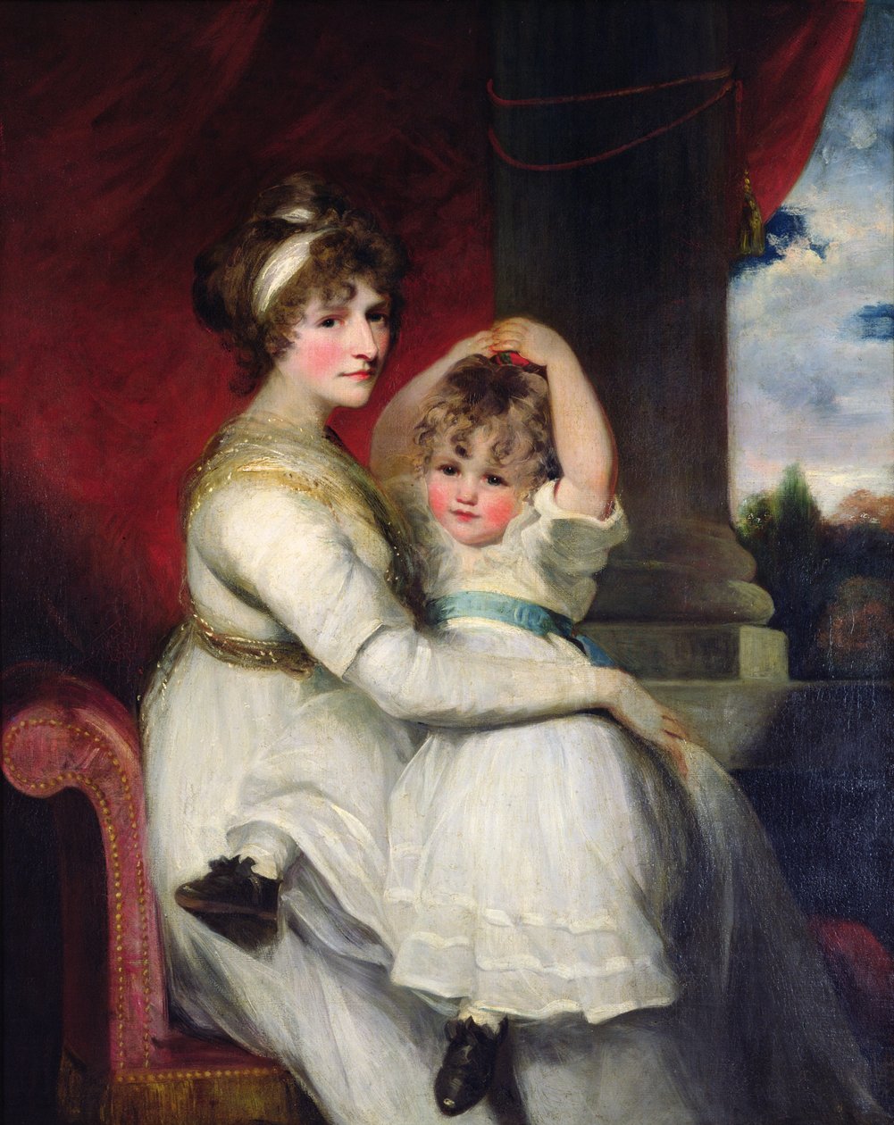 Georgina, Contessa di Bathurst e suo figlio da John Hoppner