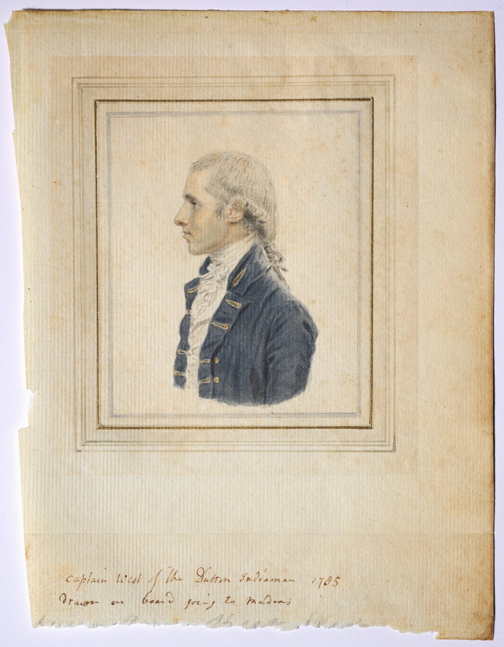 Ritratto di Sir Captain West della Dutton Indiaman da John I. smart