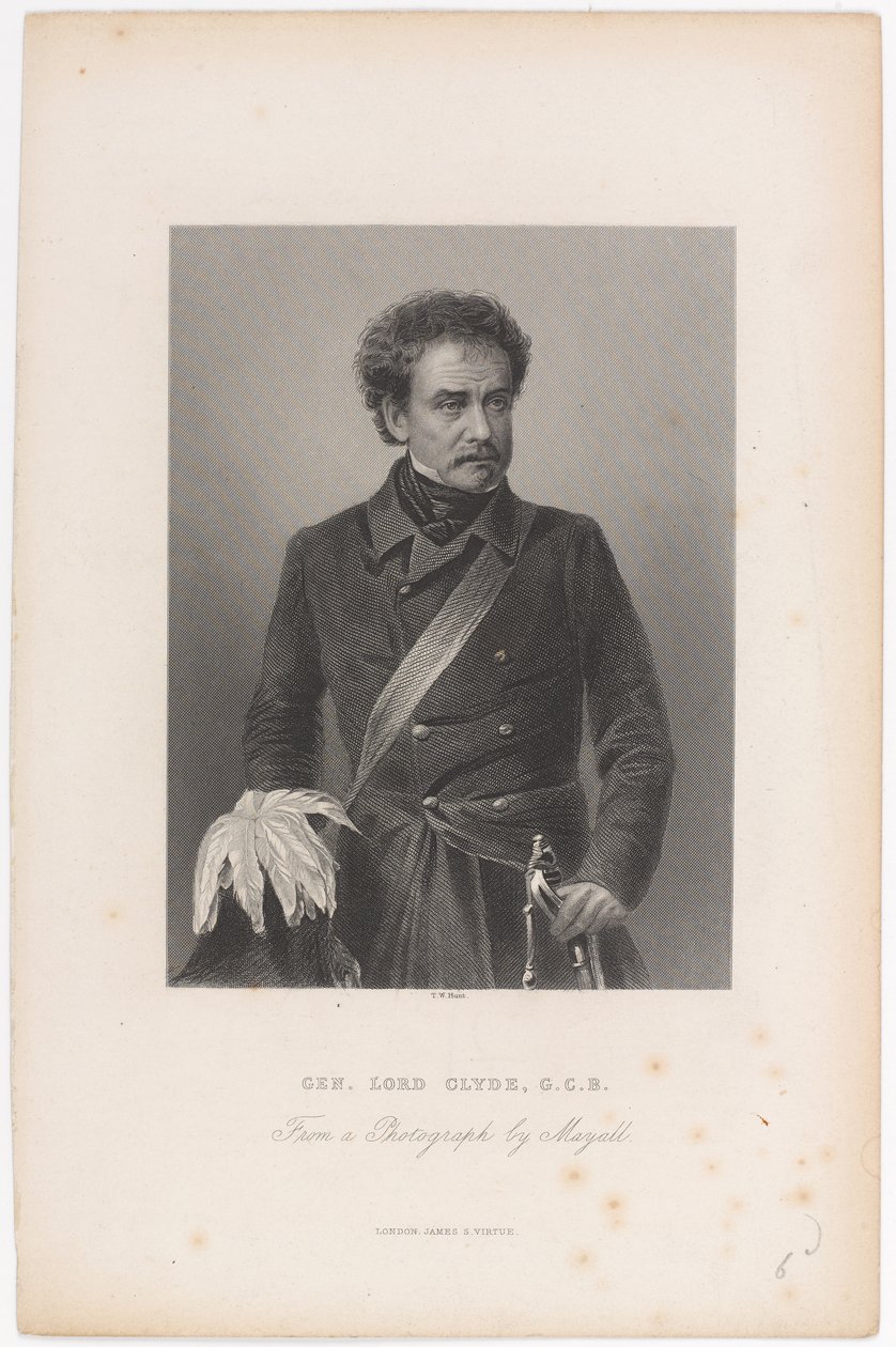 Generale Lord Clyde, G.C.B., circa 1856 da John Jabez Edwin Paisley Mayall