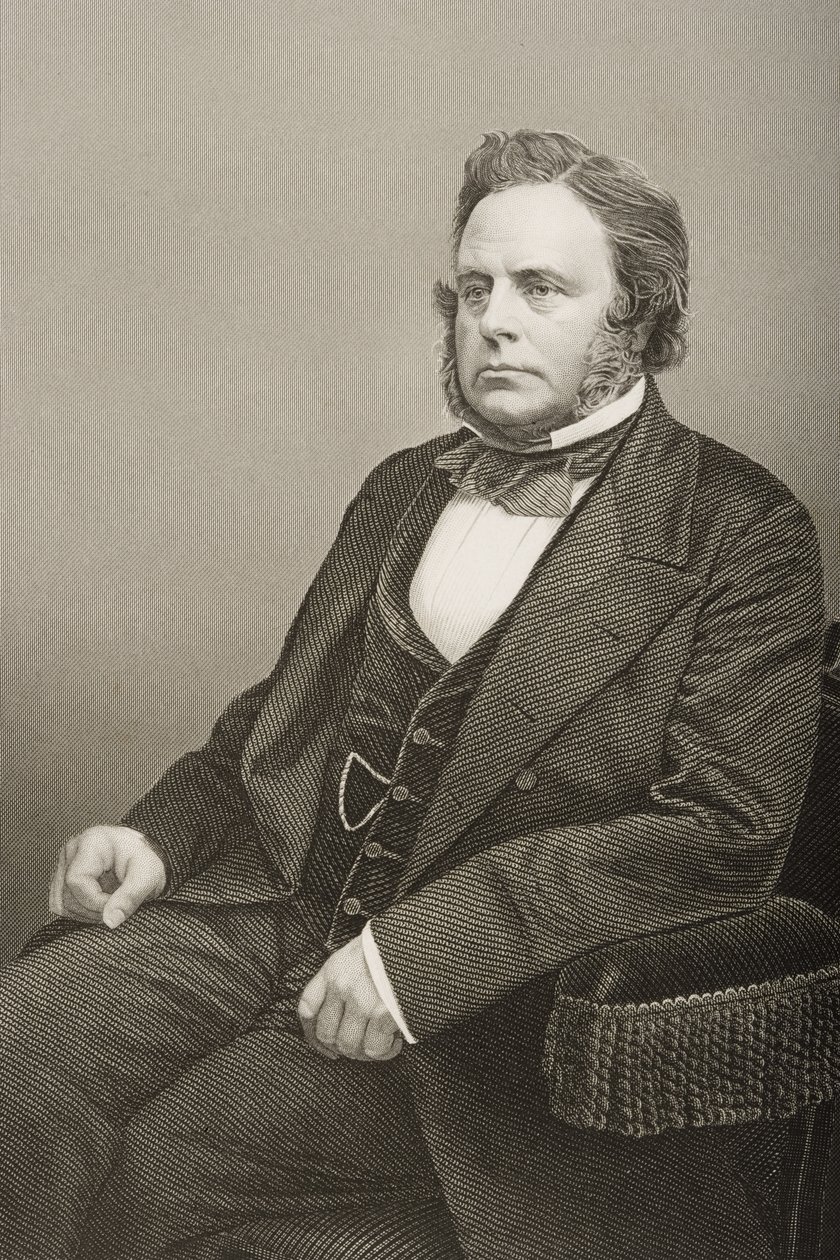 John Bright (1811-89) inciso da D.J. Pound da una fotografia, da 