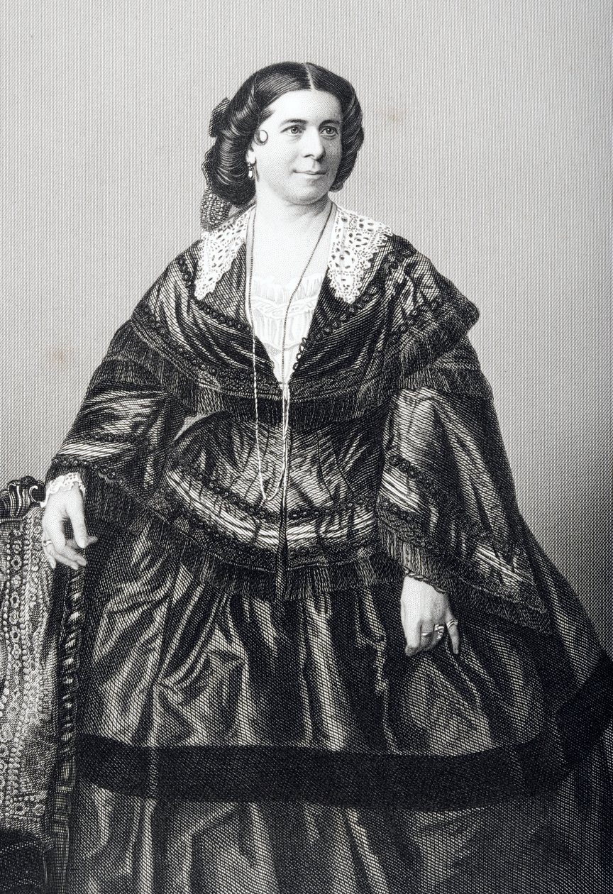 Madame Anna Bishop (1810-84) incisa da D.J. Pound da una fotografia, da 