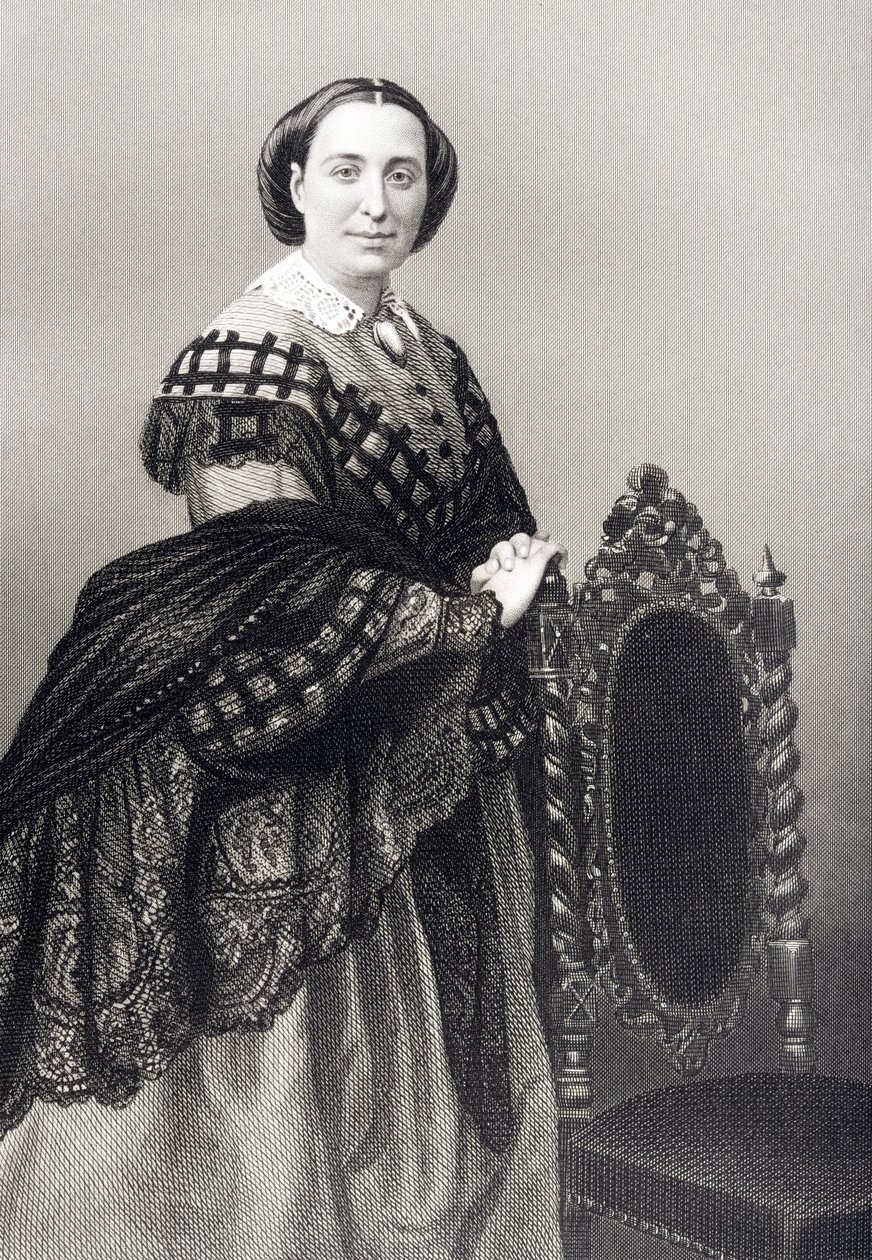 Madame Rosino Penco (1823-94) inciso da D.J. Pound da una fotografia, da 