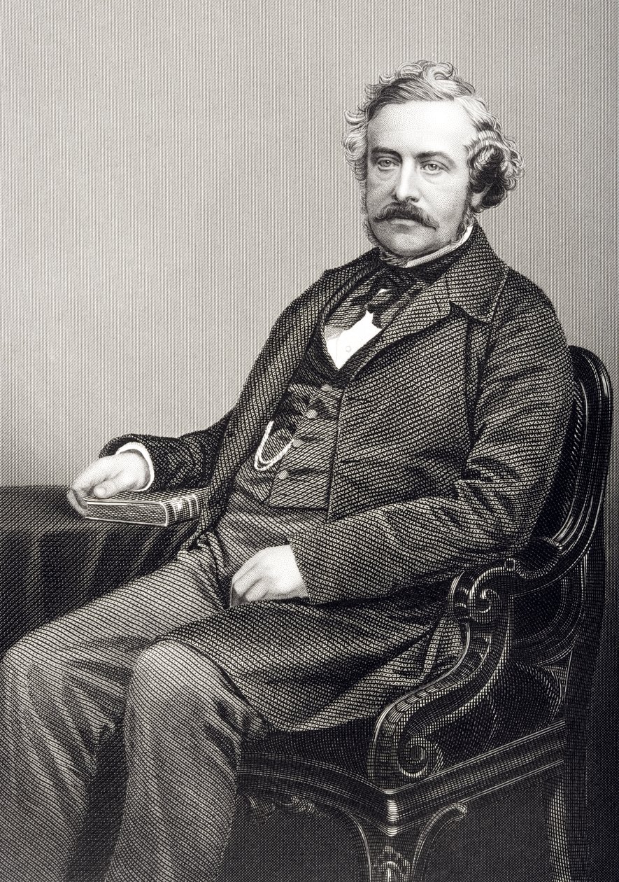 Martin Farquhar Tupper (1810-89) inciso da D.J. Pound da una fotografia, da 