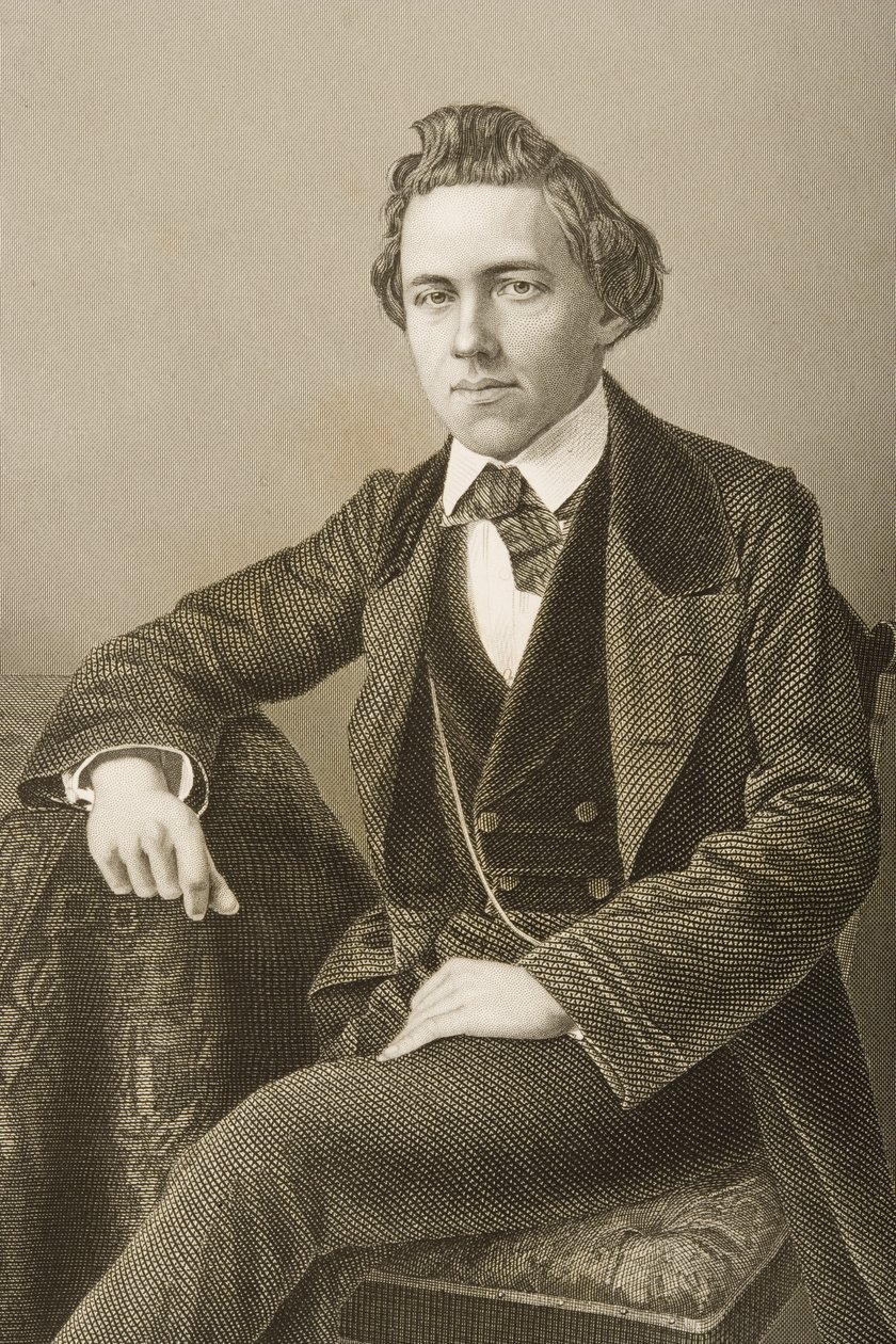 Paul Charles Morphy (1837-84) inciso da D.J. Pound da una fotografia, da 