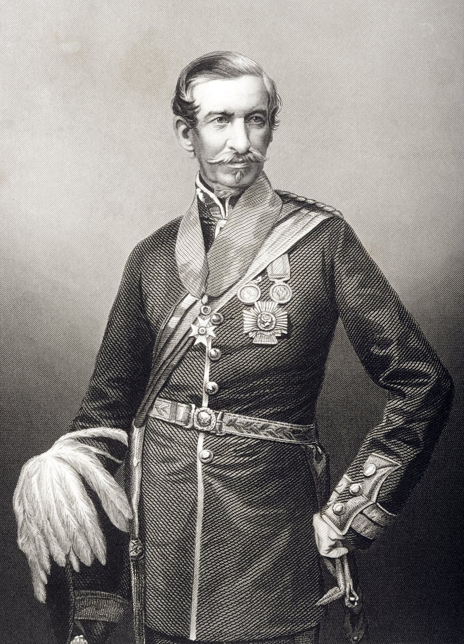 Sir Archdale Wilson (1803-74) inciso da D.J. Pound da una fotografia, da 
