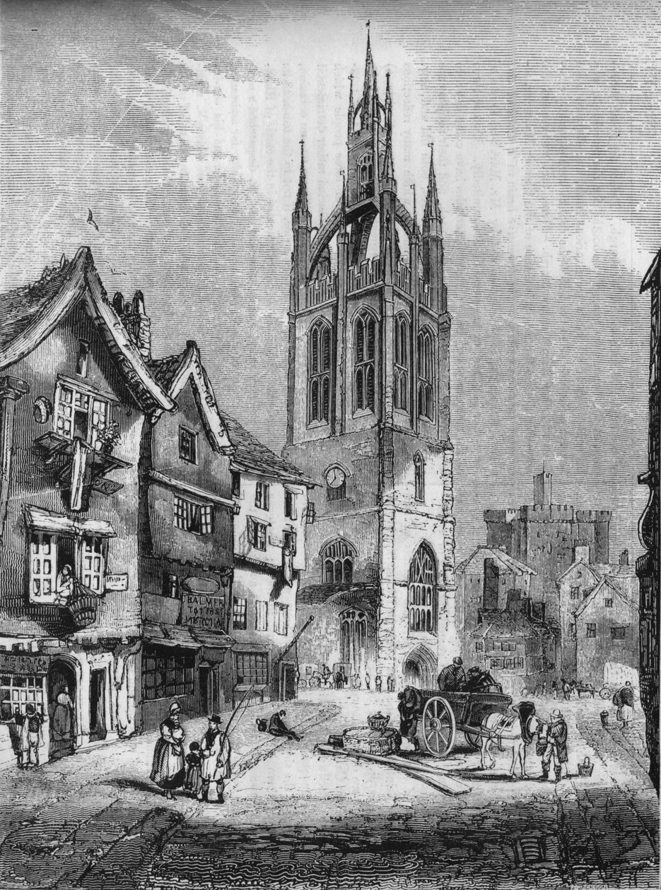 Chiesa di San Nicola, Newcastle-upon-Tyne, 1845 da John Jackson