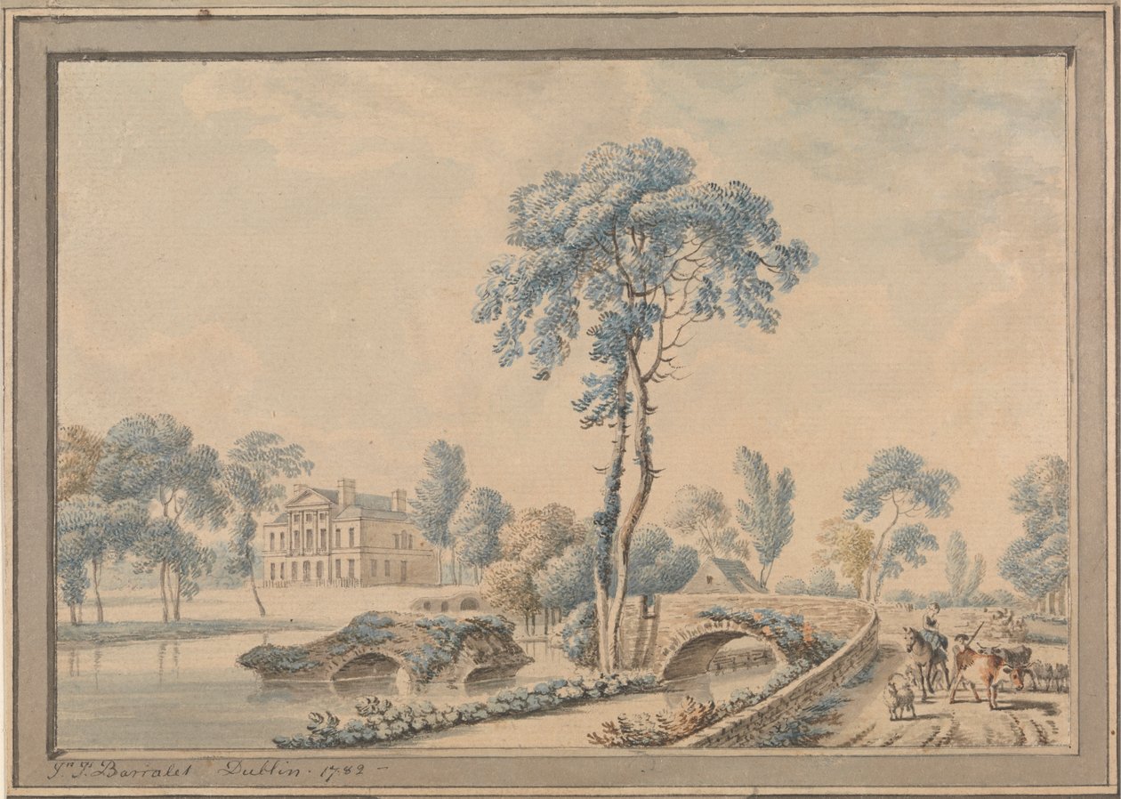Veduta di Lucan House da John James Barralet