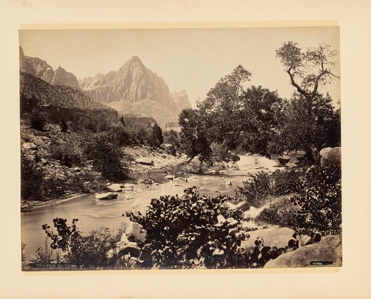 Picco di Zion, Rio Virgen, Utah da John K. Hillers