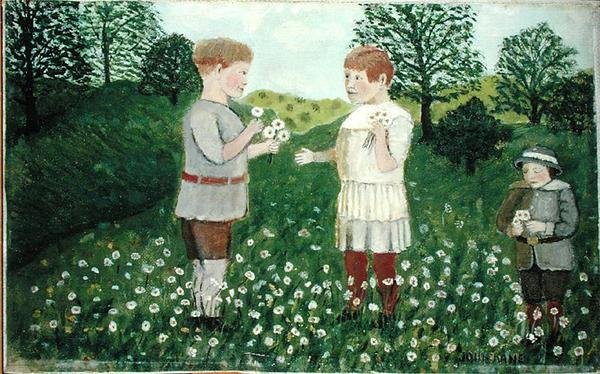 Bambini che raccolgono margherite da John Kane