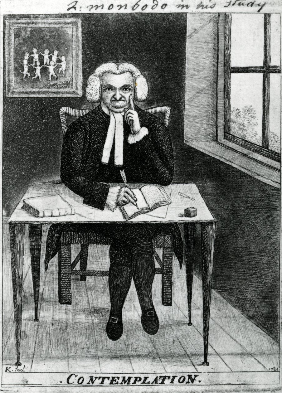 Contemplazione - Lord Monboddo nel suo studio, 1784 da John Kay